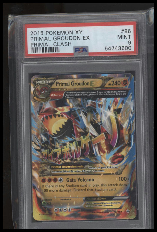 2015 Pokemon Xy Primal Clash #86 Primal Groudon Ex Primal Clash PSA 9