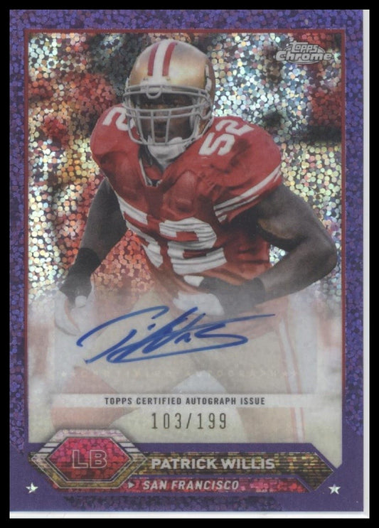 Patrick Willis 2023 Topps Composite #TCA-PW Topps Chrome Autographs /199
