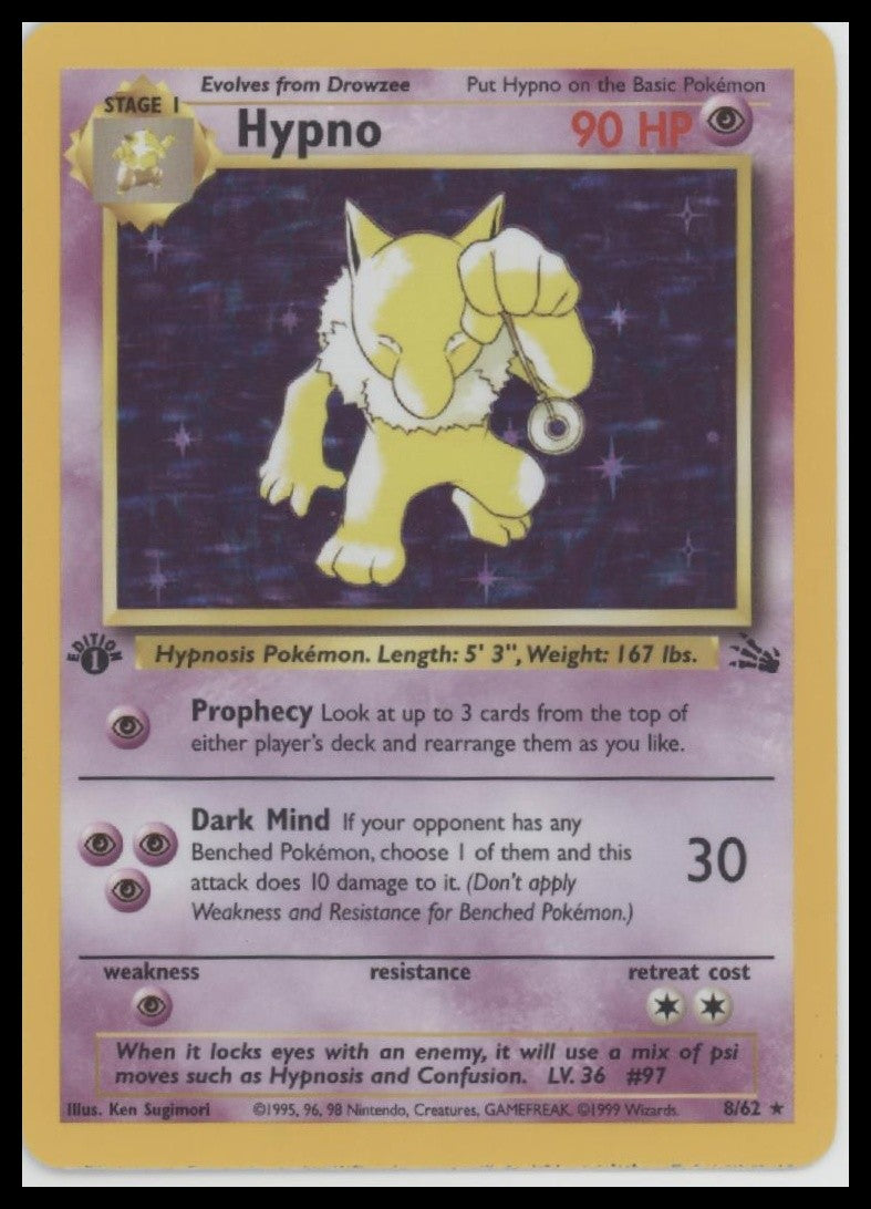 Hypno (8) Fossil #08/62 - 1st Edition