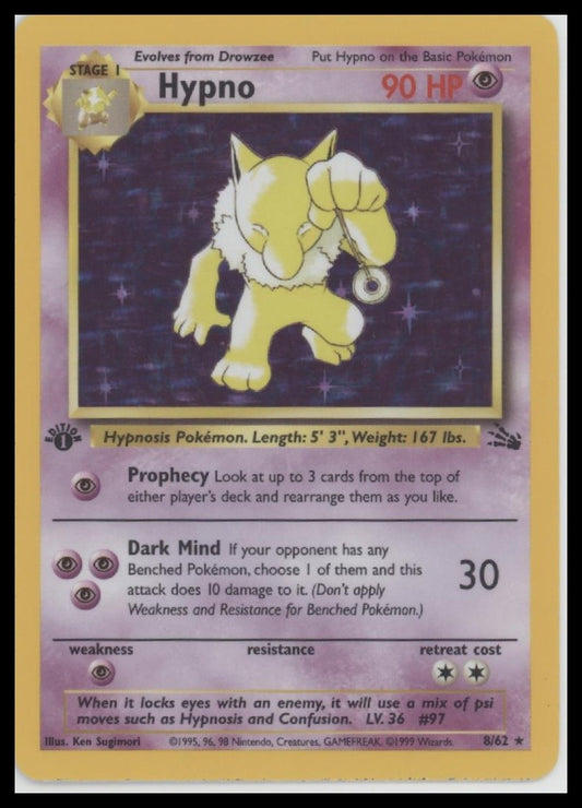 Hypno (8) Fossil #08/62 - 1st Edition