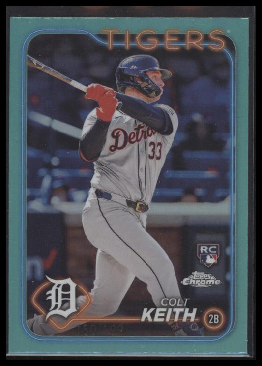 2024 Topps Chrome #2 Colt Keith Aqua Refractors #/199
