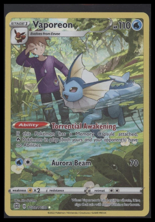 Vaporeon SWSH09: Brilliant Stars Trainer Gallery #TG02/TG30