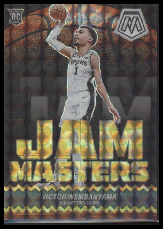 Victor Wembanyama 2023-24 Panini Mosaic Jam Masters Mosaic Reactive Yellow #/99