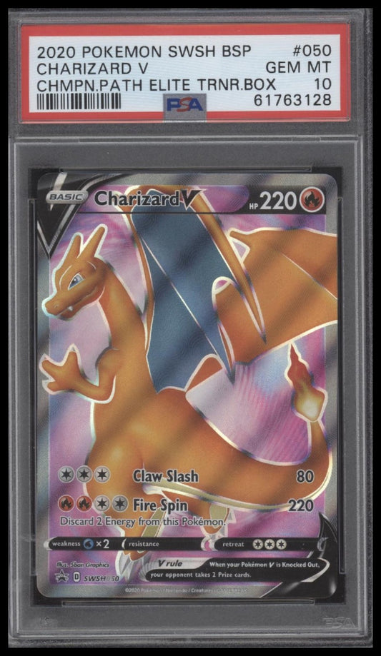 Charizard V 2020 Pokemon Swsh Black Star Promo #050 PSA 10