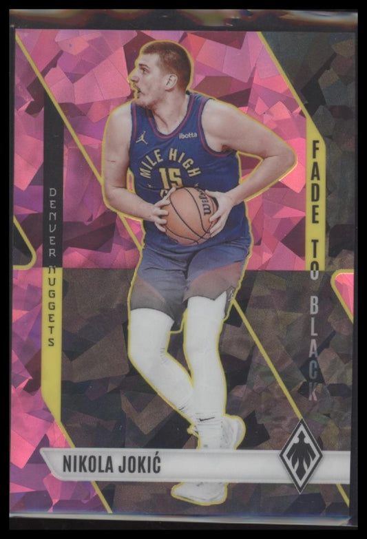 Nikola Jokic 2023-24 Panini Phoenix #20 Fade To Black Phoenix Purple Ice #/25