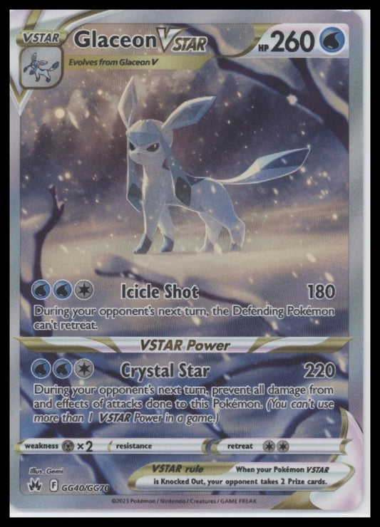 Glaceon VSTAR Crown Zenith: Galarian Gallery #GG40/GG70