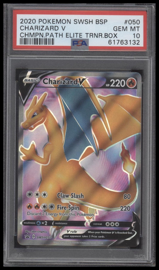Charizard V 2020 Pokemon Swsh Black Star Promo #050 PSA 10