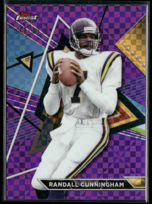2023 Topps Composite Randall Cunningham Finest Purple Checkboard #/99