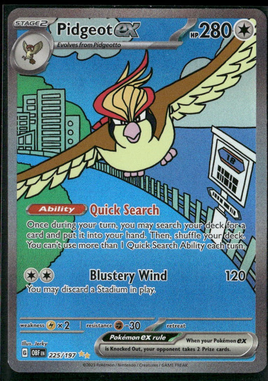 Pidgeot ex SV03: Obsidian Flames #225/197