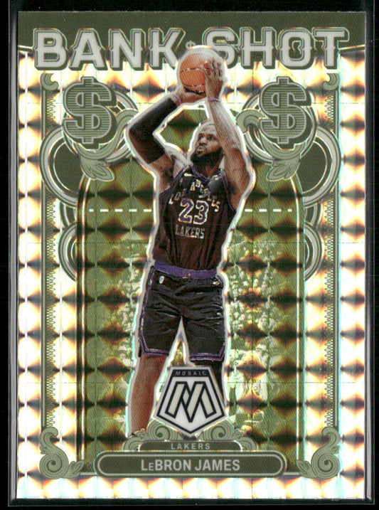 2023-24 Panini Mosaic #13 LeBron James Bank Shot Mosaic Prizm