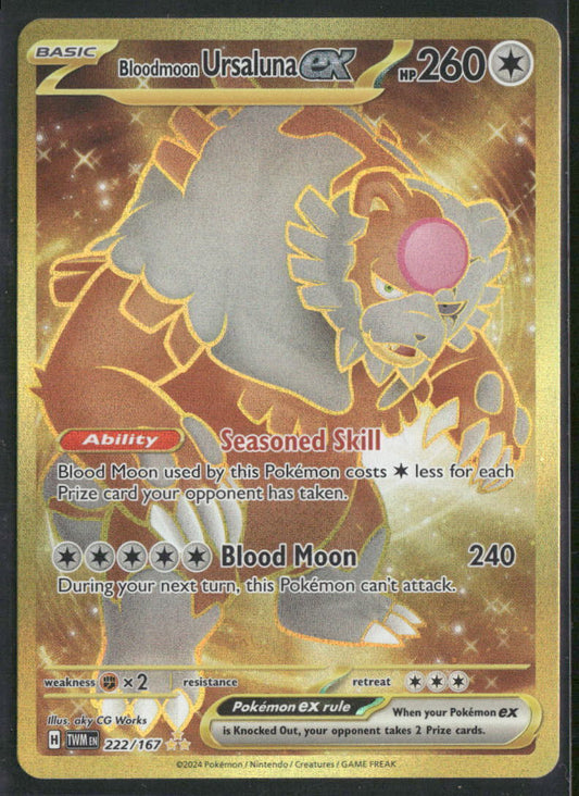 Pokemon SV06: Twilight Masquerade #222/167 Bloodmoon Ursaluna ex