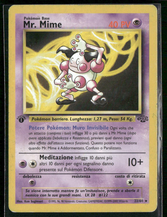 Pokemon Jungle #22/64 Mr. Mime 1st Edition