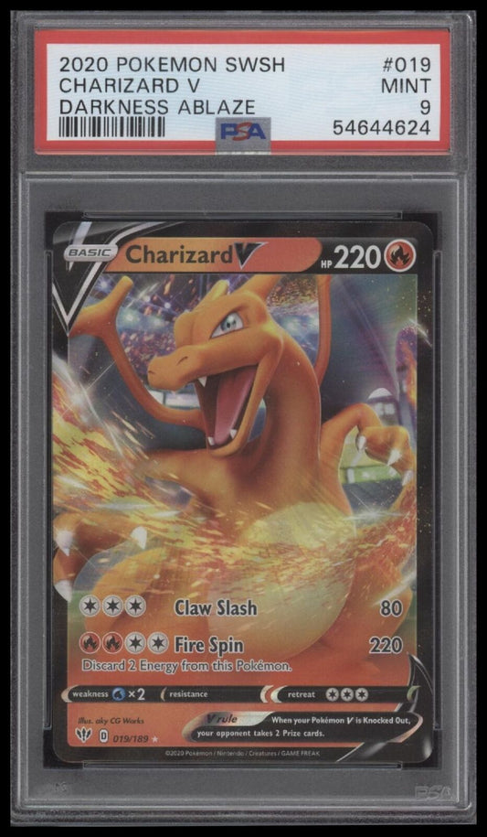 2020 Pokemon Darkness Ablaze #019 Charizard V PSA 9