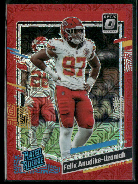 2023 Donruss Optic #256 Felix Anudike-Uzomah Red Mojo