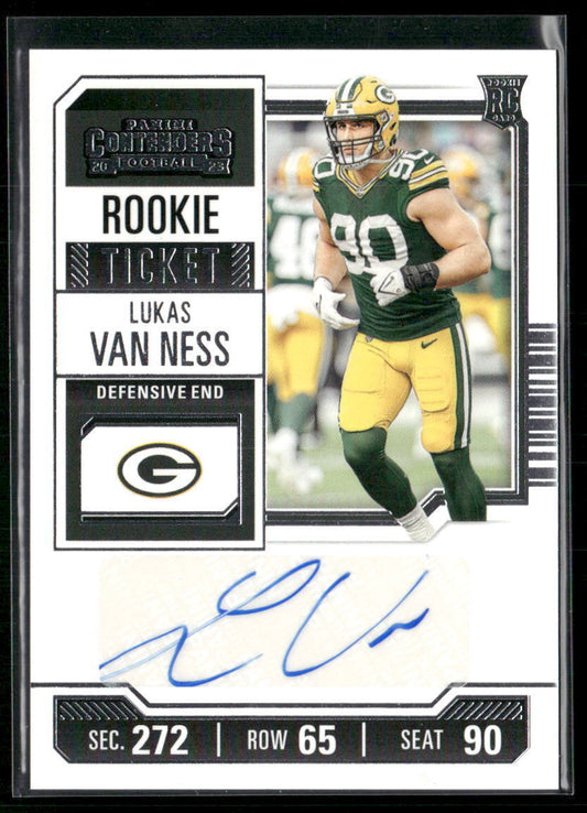 2023 Panini Contenders #250 Lukas Van Ness