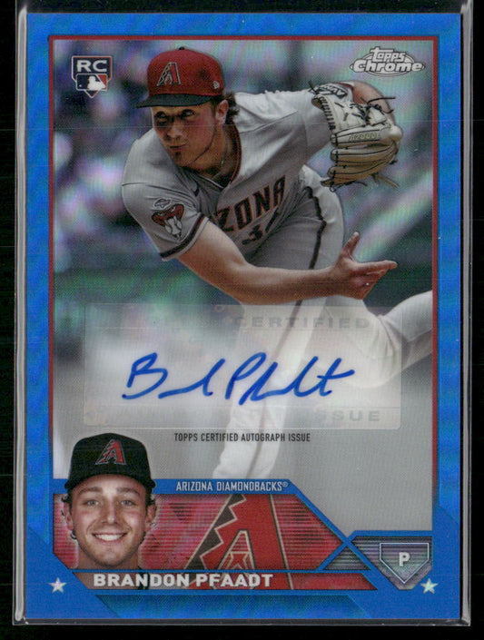 2023 Topps Chrome Update #AC-BP Brandon Pfaadt Autographs Blue #/150