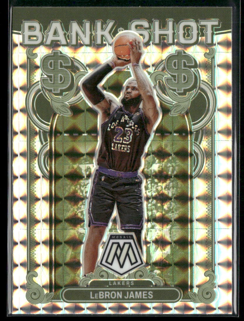 2023-24 Panini Mosaic #13 LeBron James Bank Shot Mosaic Prizm