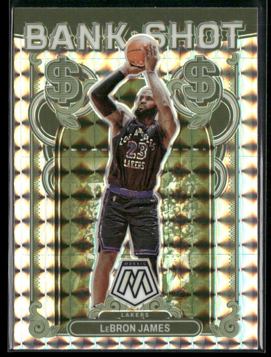 2023-24 Panini Mosaic #13 LeBron James Bank Shot Mosaic Prizm