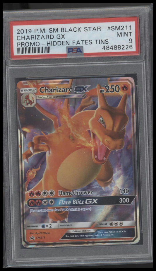 2019 Pokemon Sm Black Star Promo #SM211 Charizard Gx Promo PSA 9