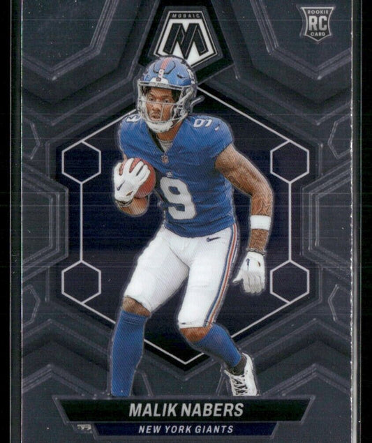 2024 Panini Mosaic Malik Nabers Rookie Base Card Giants!!