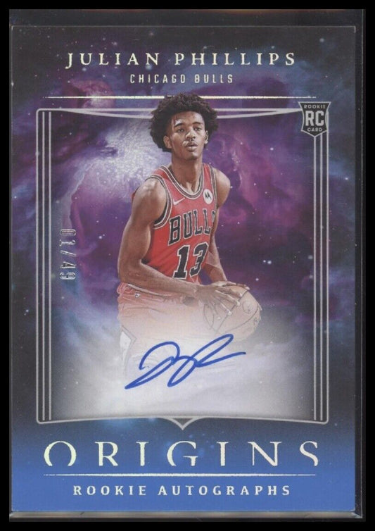 2023-24 Panini Origins #RA-JPC Julian Phillips Rookie Autographs Blue #/49