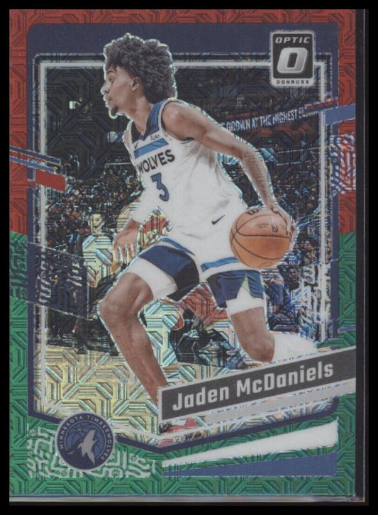 2023-24 Donruss Optic #118 Jaden McDaniels Hyper Green