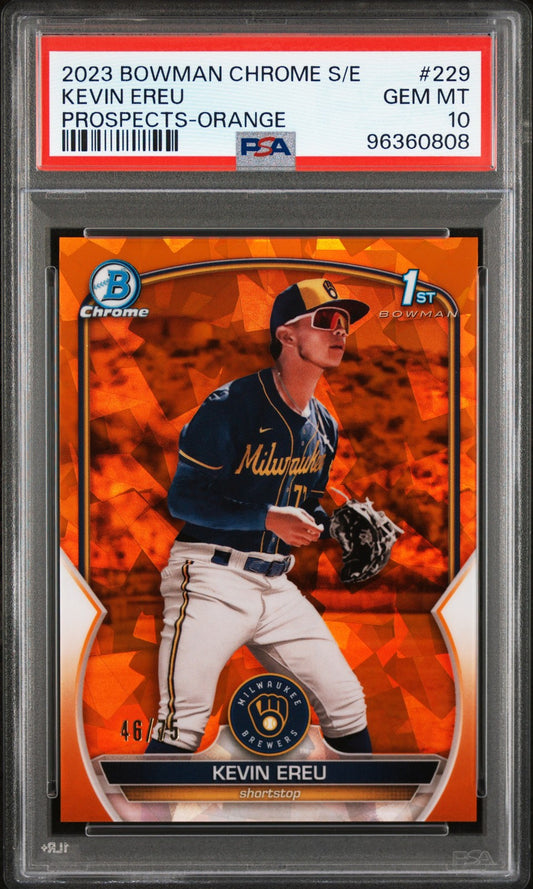 Kevin Ereu 2023 Bowman Chrome Prospects #229 Prospects-Orange PSA 10