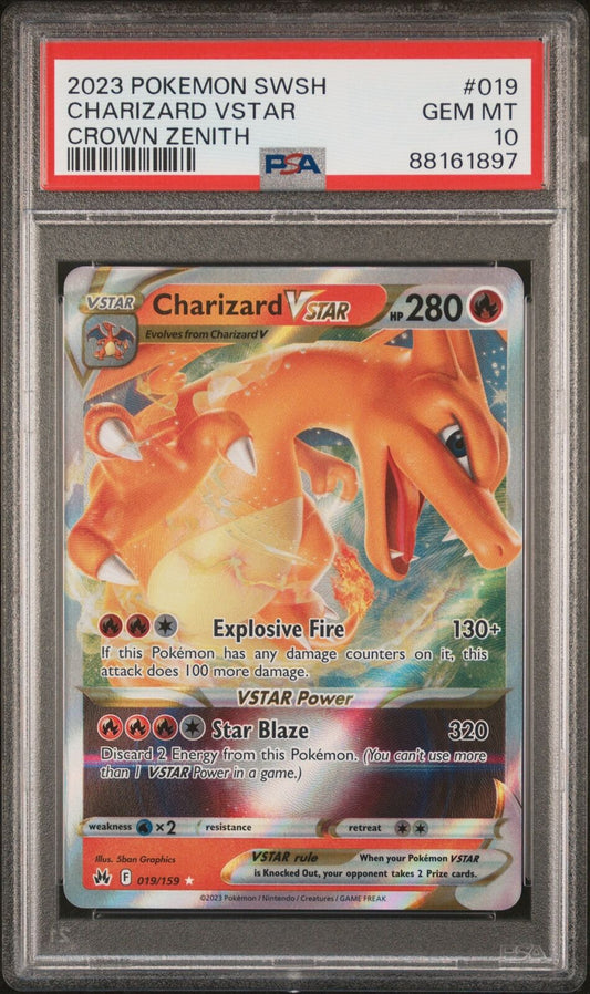 2023 Pokemon Sword And Shield Crown Zenith #019 Charizard Vstar PSA 10