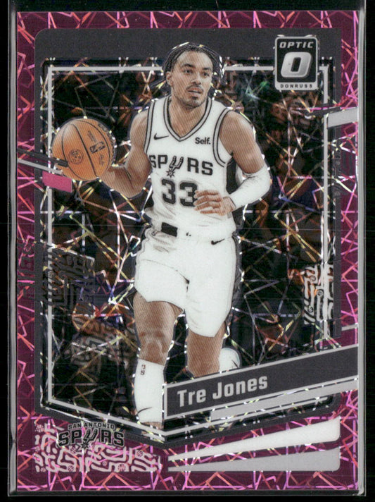 2023-24 Donruss Optic #137 Tre Jones Pink Velocity #/79