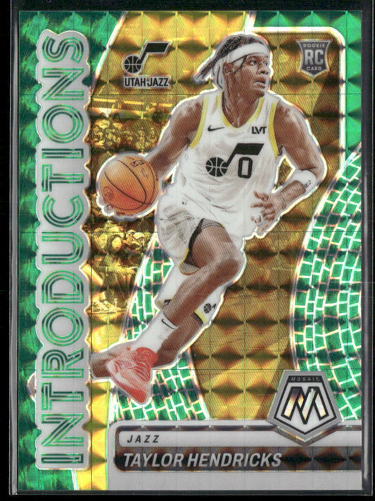2023-24 Panini Mosaic #11 Taylor Hendricks Introductions Mosaic Teal #/75