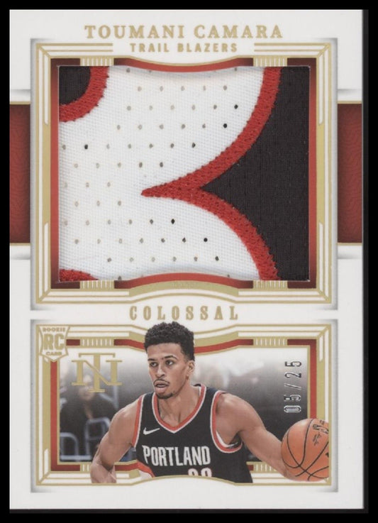 Toumani Camara 2023-24 Panini National Treasures Colossal Rookie Materials #/25