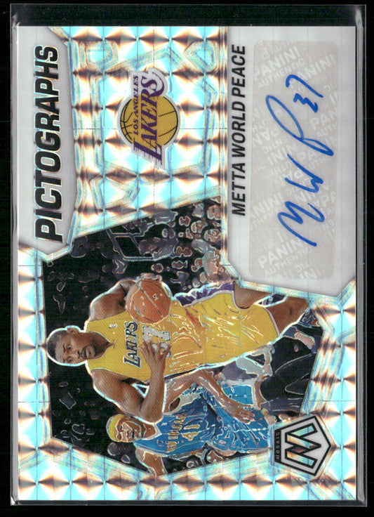 2022-23 Panini Mosaic #PM-MWP Metta World Peace Pictographs Mosaic Choice