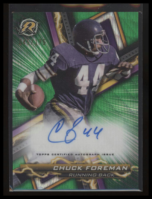 2023 Topps Composite Chuck Foreman Resurgence Signatures Green Surge #/175