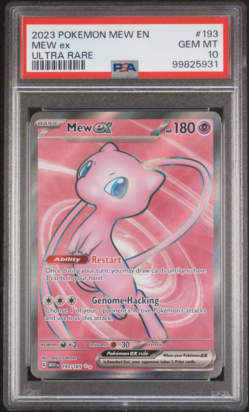 2023 Pokemon Mew En-151 #193 Mew Ex Ultra Rare PSA 10