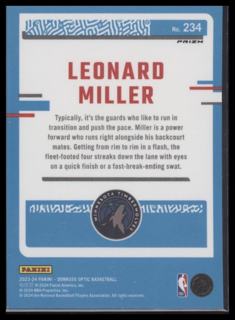2023-24 Donruss Optic #234 Leonard Miller Choice