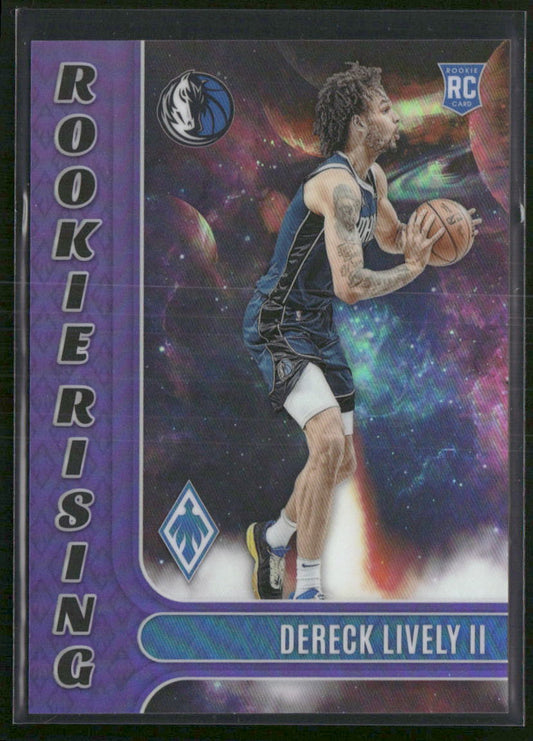 2023-24 Panini Phoenix #19 Dereck Lively II Rookie Rising Purple #/75