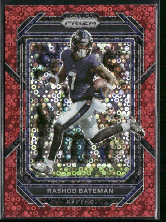 2022 Panini Prizm #21 Rashod Bateman No Huddle Red #/50