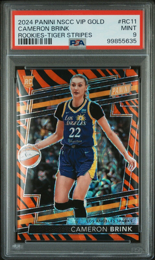CAMERON BRINK 2024 Panini National VIP Gold Pack TIGER STRIPE SP RC - PSA 9