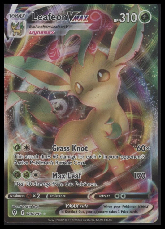 Leafeon VMAX SWSH07: Evolving Skies #008/203
