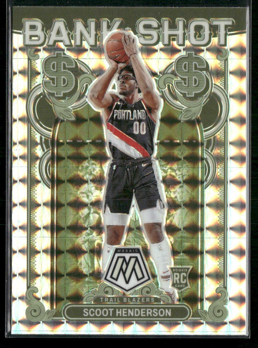 2023-24 Panini Mosaic #18 Scoot Henderson Bank Shot Mosaic Prizm