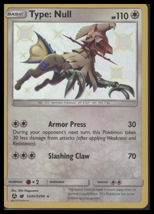 Type: Null Hidden Fates: Shiny Vault #SV45/SV94
