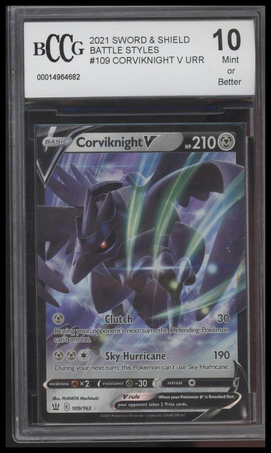 Corviknight V 2021 Pokemon Sword and Shield Battle Styles #109 BCCG 10.0