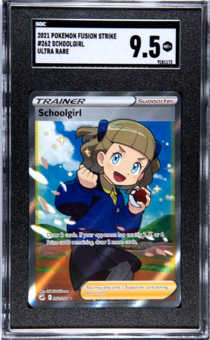 Schoolgirl 2021 Pokemon Fusion Strike #262 Ultra Rare SGC 9.5