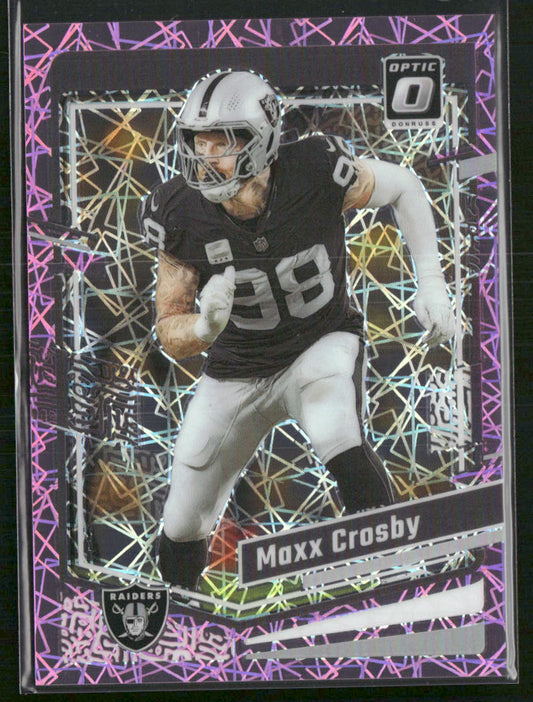 2023 Donruss Optic #100 Maxx Crosby Pink Velocity #/79