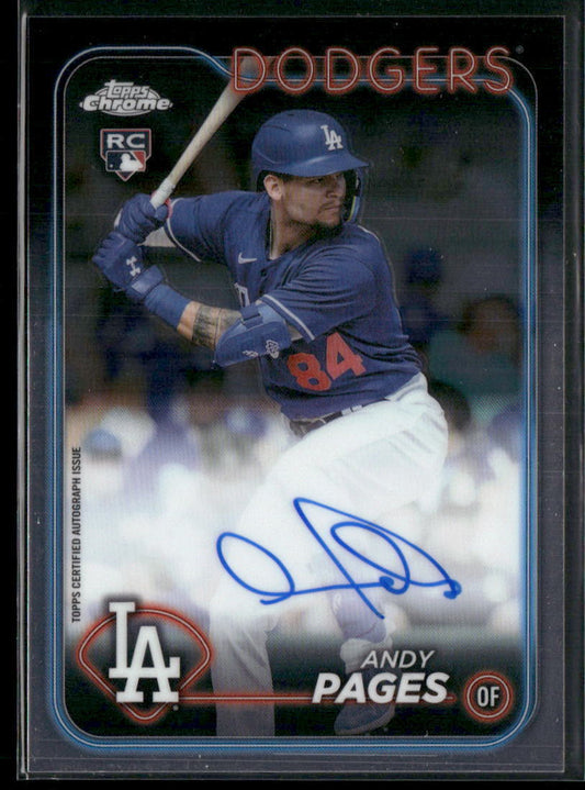 2024 Topps Chrome Update #RA-AP Andy Pages Autographs
