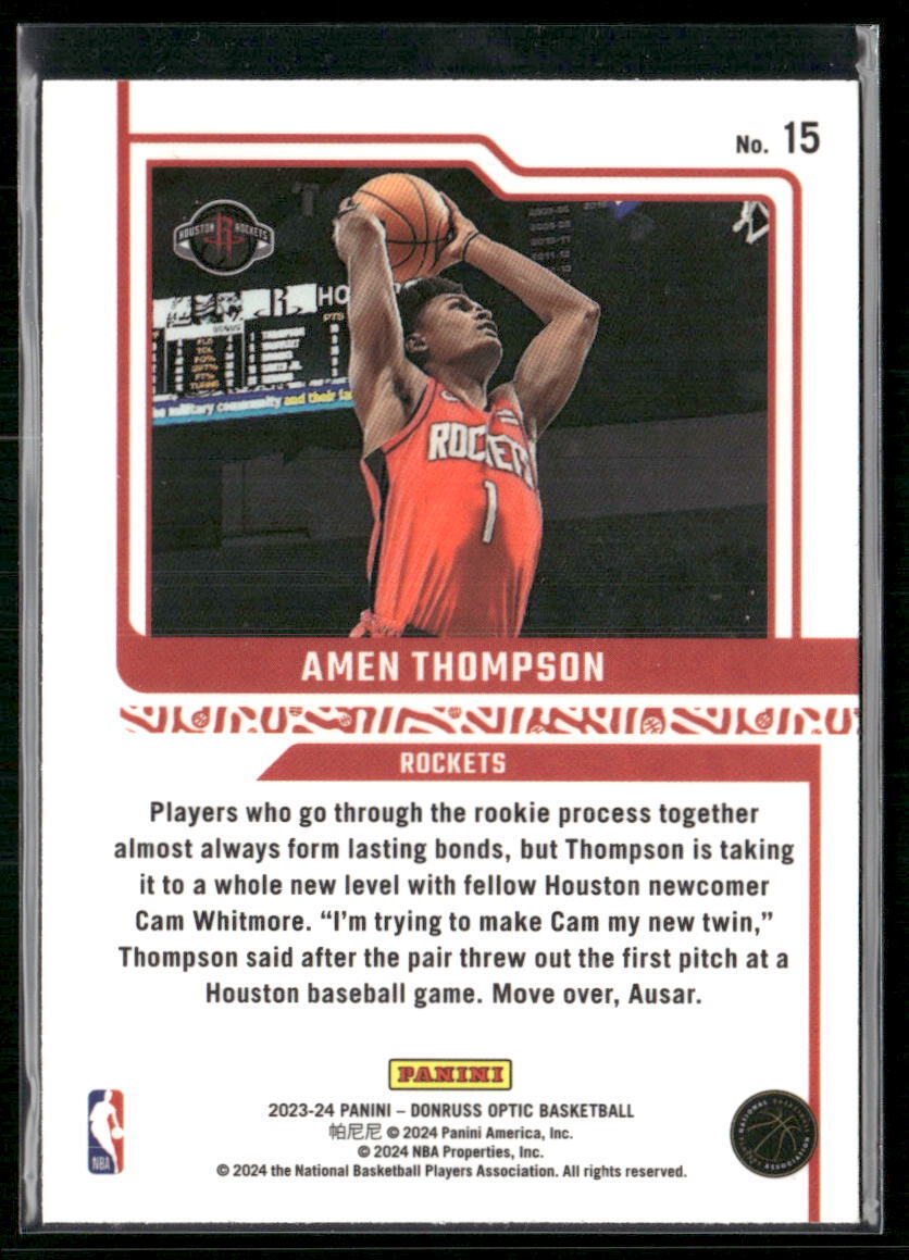 2023-24 Donruss Optic #15 Amen Thompson Elite Dominators