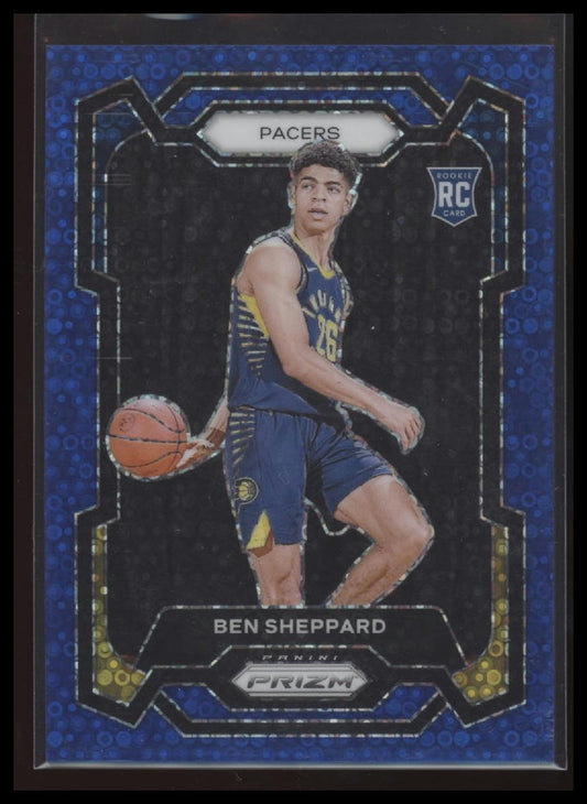 2023-24 Panini Prizm #172 Ben Sheppard Prizms Fast Break Blue #/150