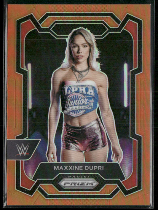 2024 Panini Prizm WWE #129 Maxxine Dupri Orange Prizms #/99