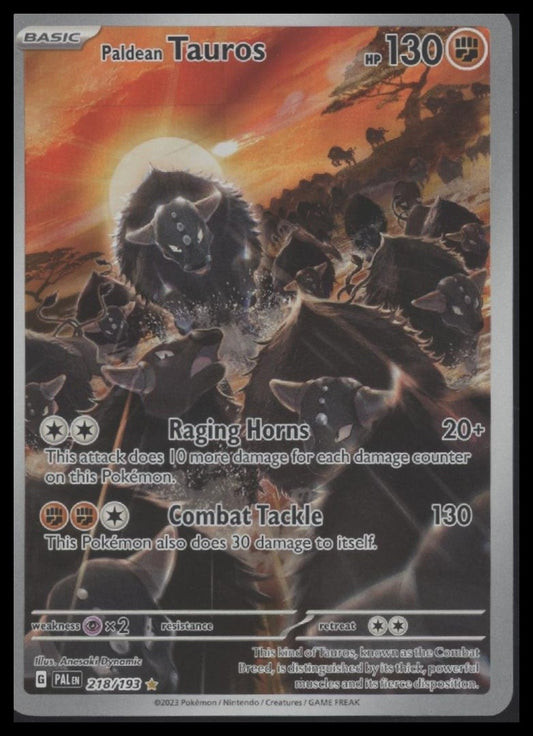 Paldean Tauros SV02: Paldea Evolved #218/193