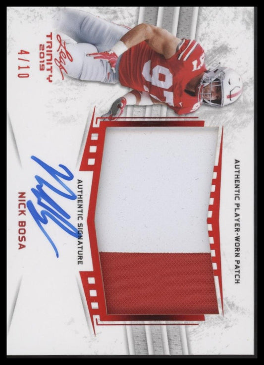 Nick Bosa 2019 Leaf Trinity - Patch Autographs #PA-NB1